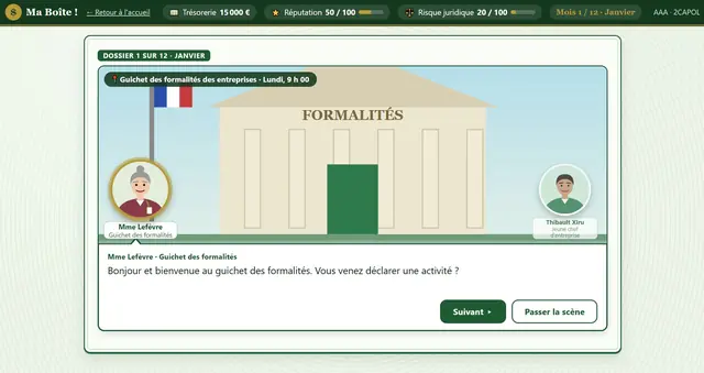 Capture d'écran du jeu Ma Boîte ! – Niveaux 1 et 2 (CAP OL)